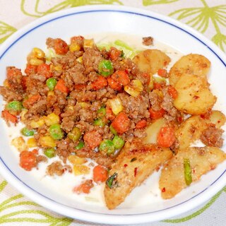 ラ王×宮崎辛麺でポテト味噌牛乳担々麺